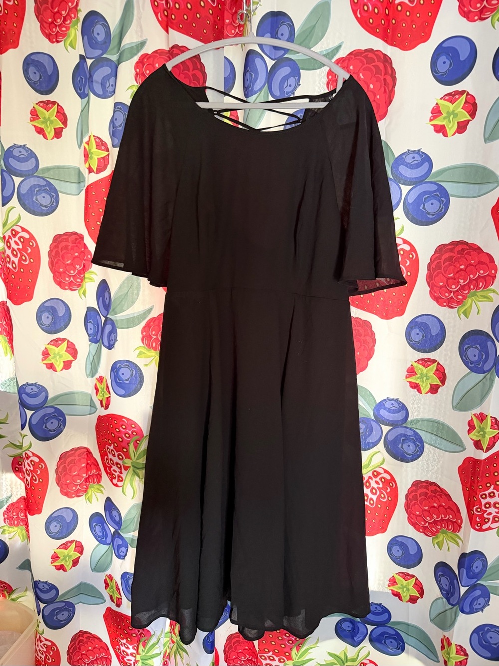torrid Black Midi A-Line Dress with Crisscross Back